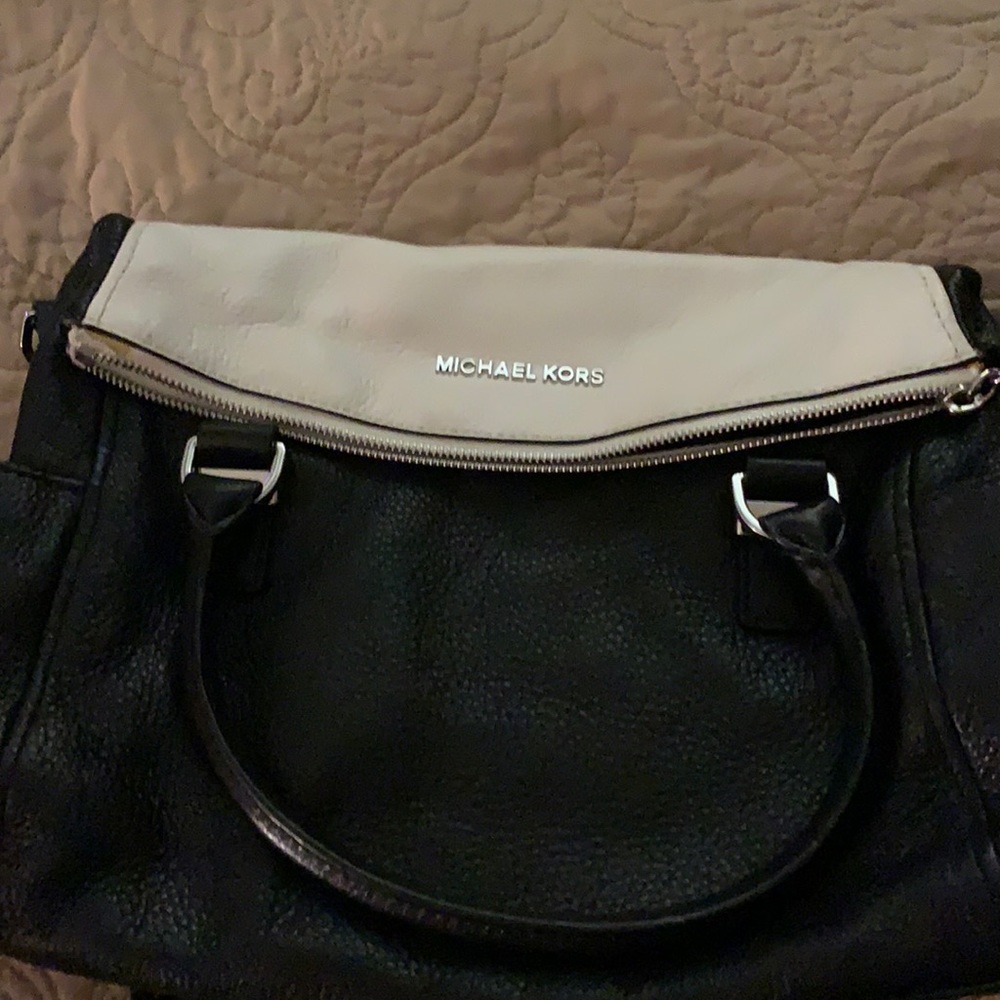 Mk black/white purse